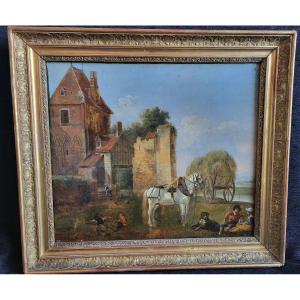 French School La Fenaison Sg E De Moussion Dated 1811 H/t Frame