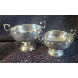 Deux Coupes "de Mariage" Argent  Minerve  XIXe 