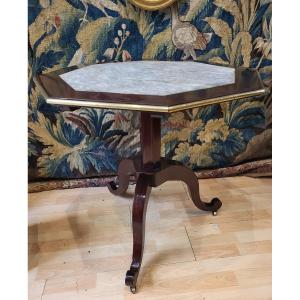 Mahogany Pedestal Table, Directoire Period, Late 18th Century, Early 19th Century  