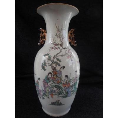 Porcelain Vase China Ht 45cm End Nineteenth