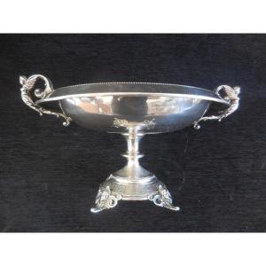 Important Cup Center Table In Silver St Empire Austria Hungary XIX