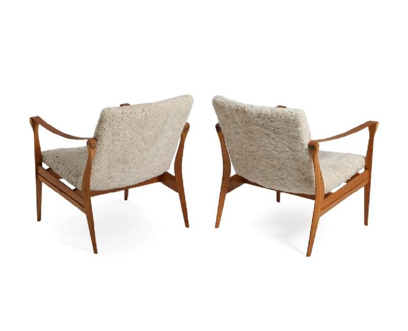 Karen Et Ebbe Clemmensen, Paire De Fauteuils Scandinave 1960-photo-2