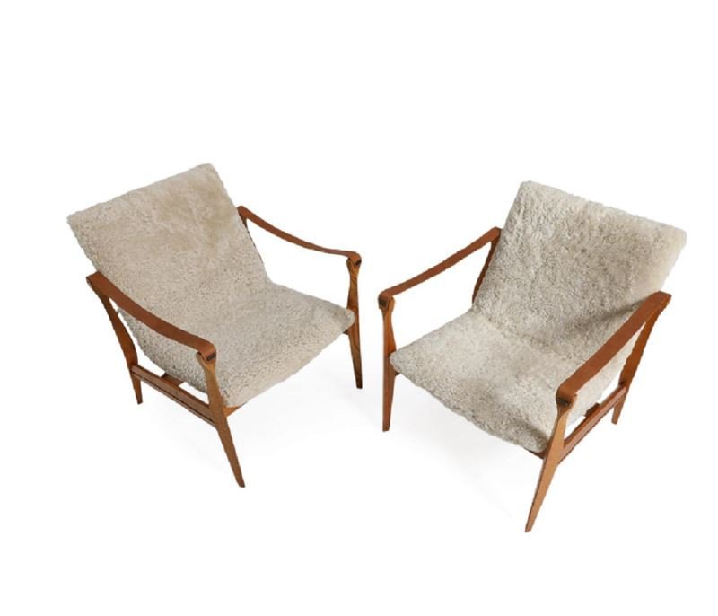 Karen Et Ebbe Clemmensen, Paire De Fauteuils Scandinave 1960-photo-3