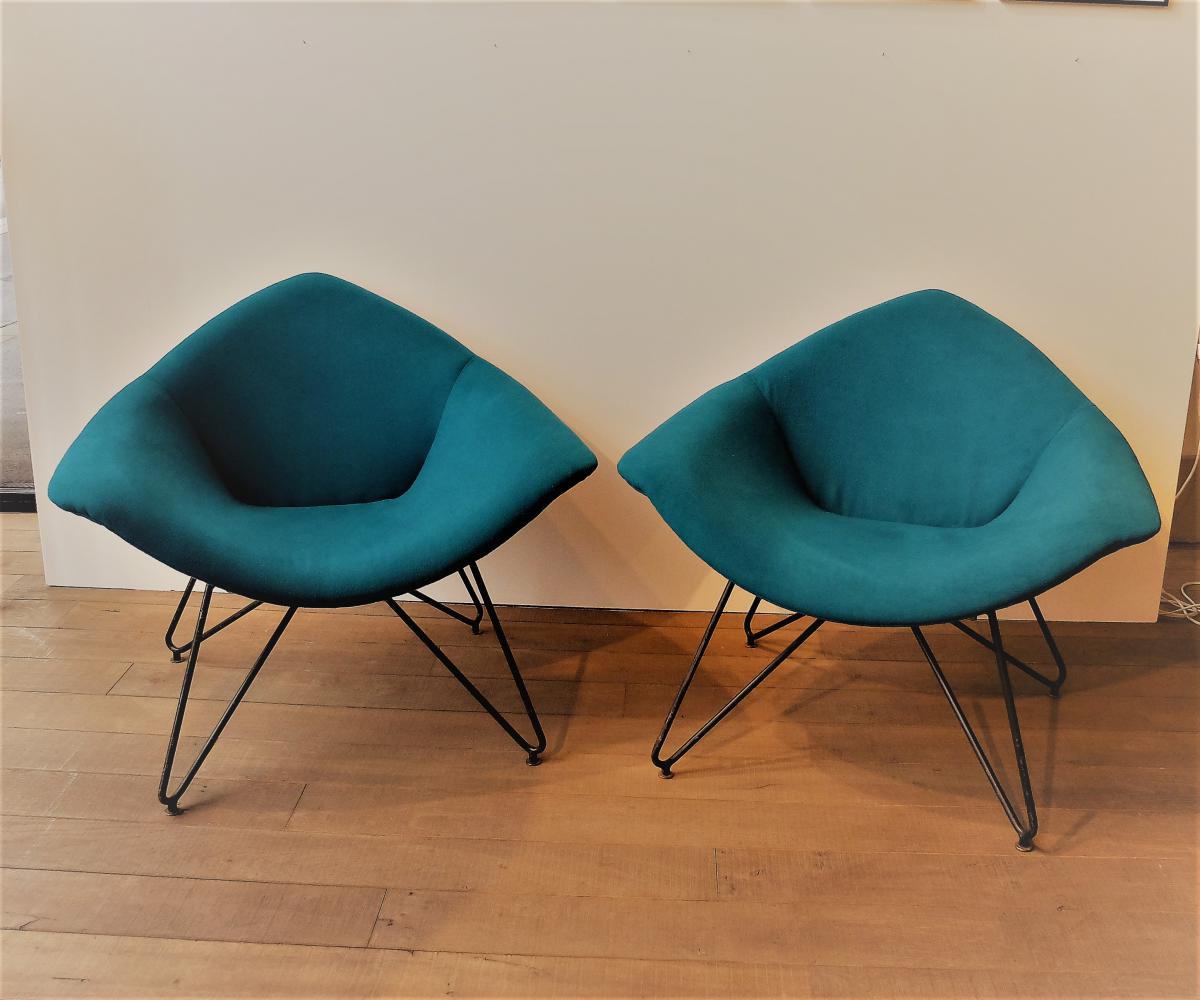 Pair Of Armchairs Italians Saporiti 1950