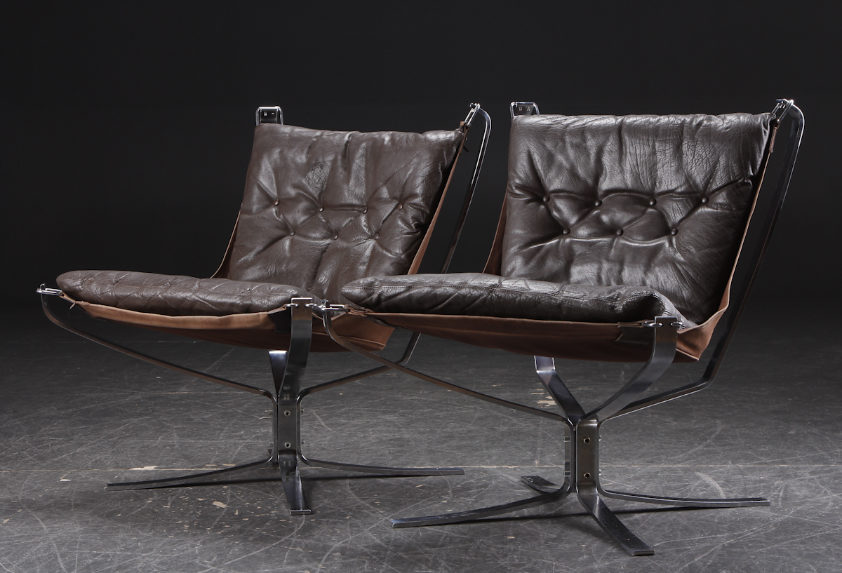 1 Pair Of Sigurd Resell Falcon Chair