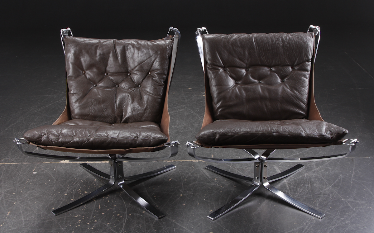 1 Pair Of Sigurd Resell Falcon Chair-photo-2