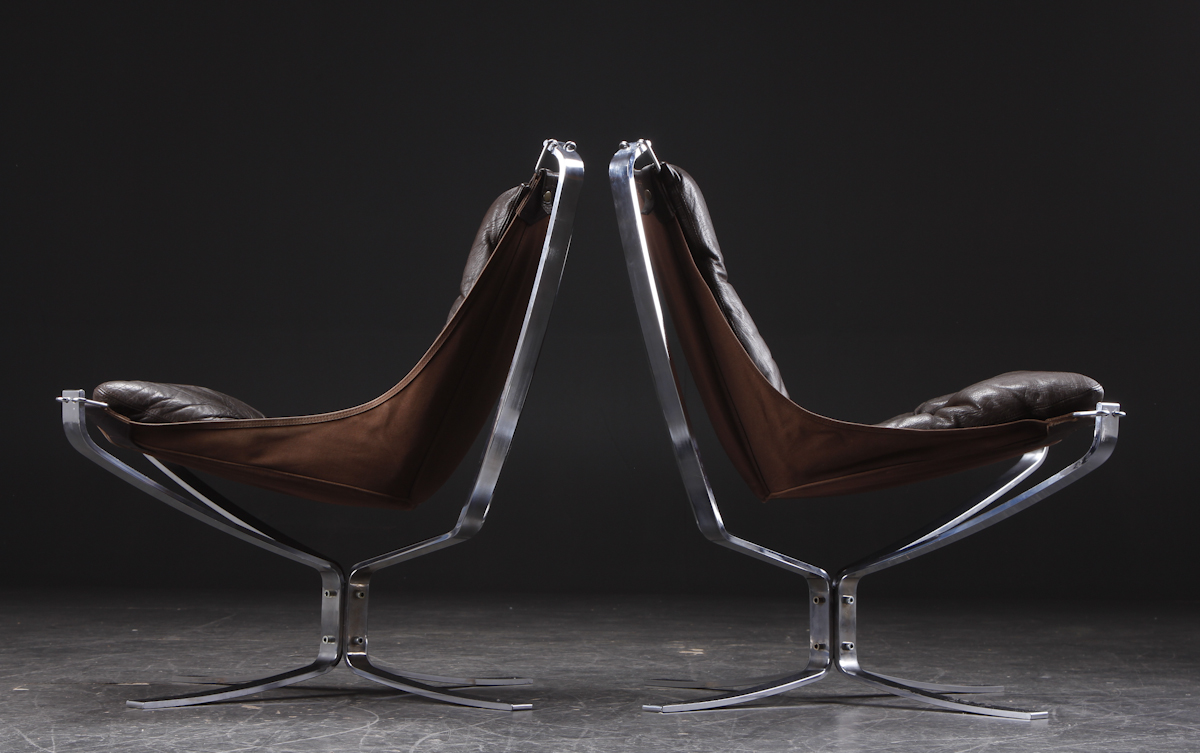 1 Pair Of Sigurd Resell Falcon Chair-photo-3