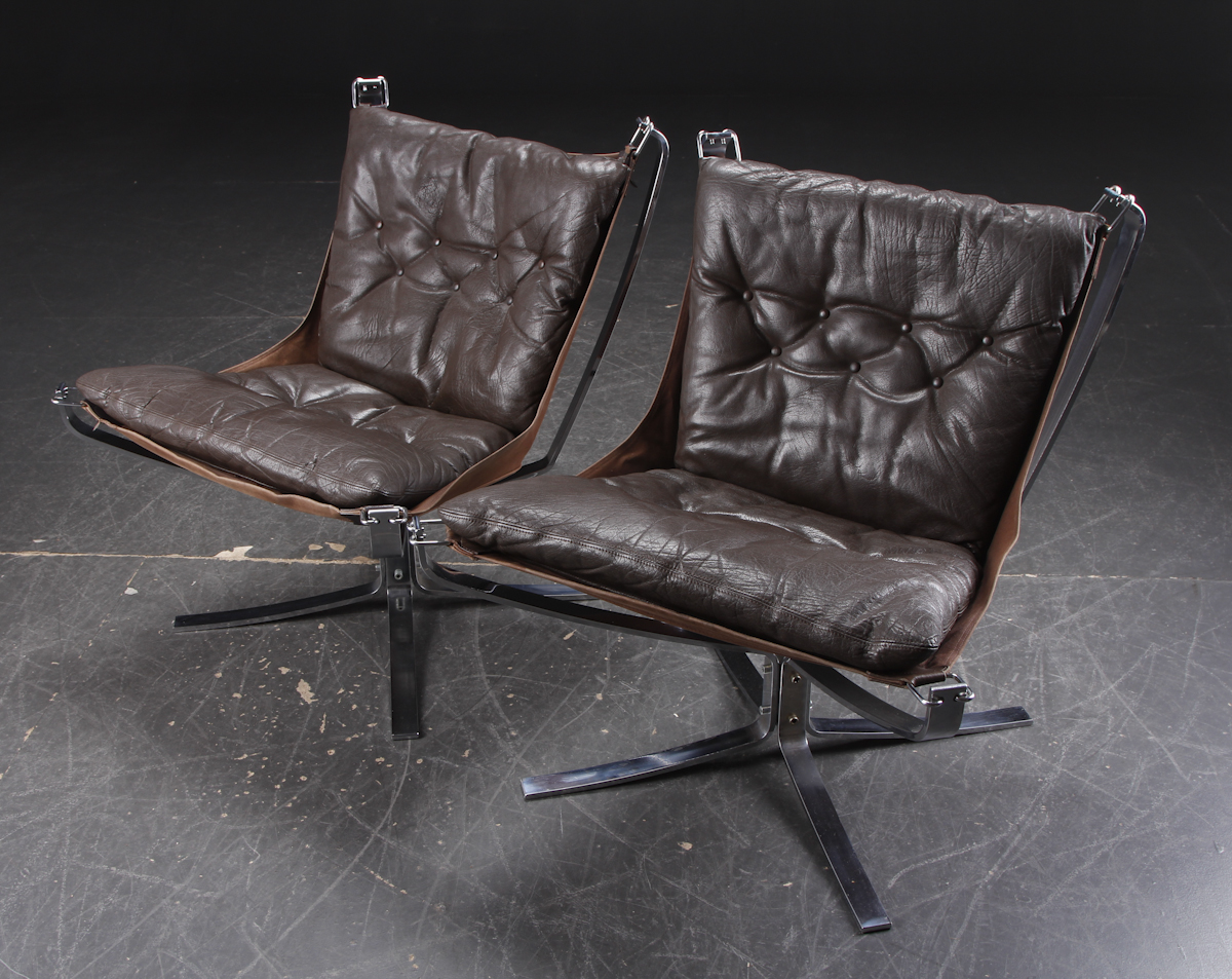 1 Pair Of Sigurd Resell Falcon Chair-photo-3