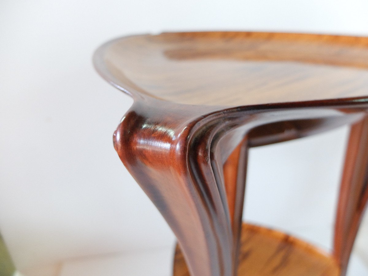 Louis Majorelle Tripod Pedestal Table In Snake Wood And Mahogany, Circa 1900-photo-6