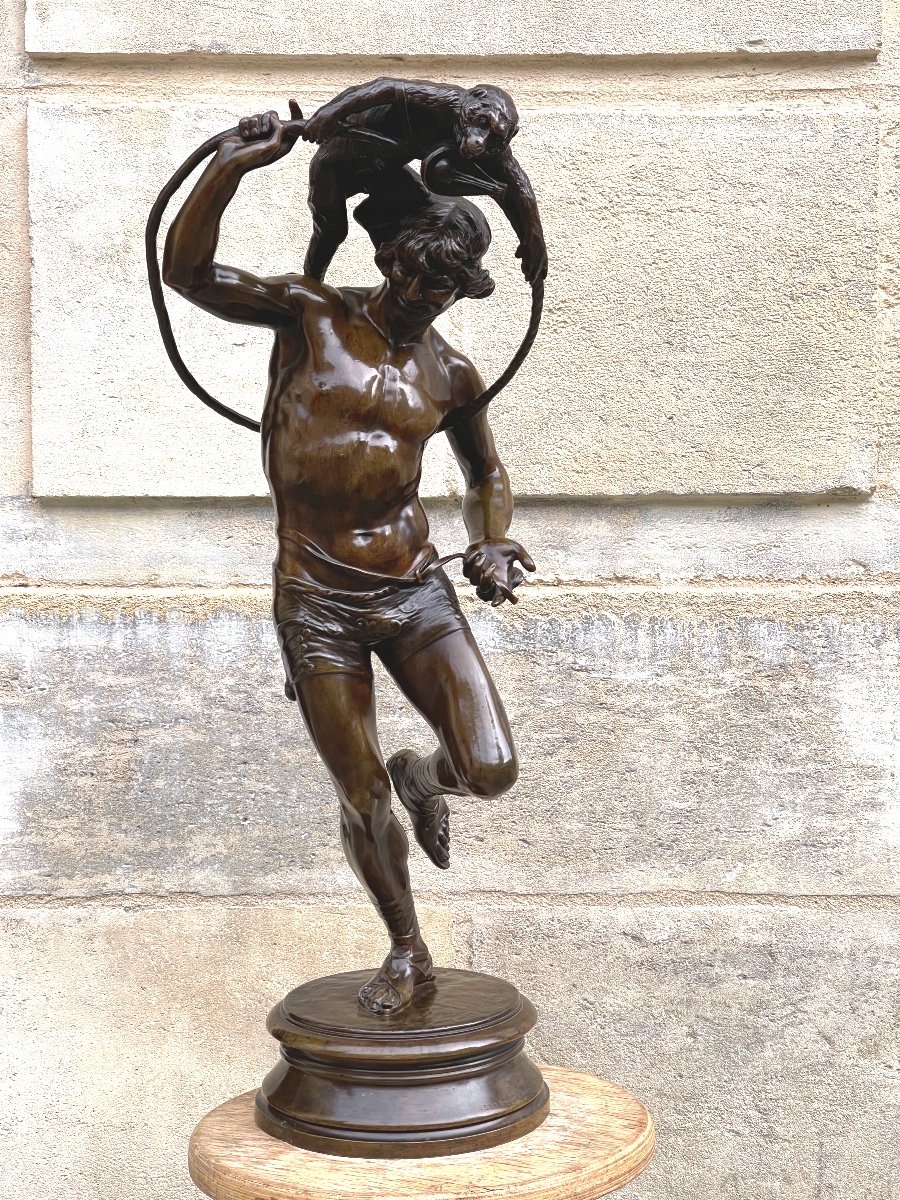 Sculpture en bronze "Monnaie de singe " de Rolard-photo-2