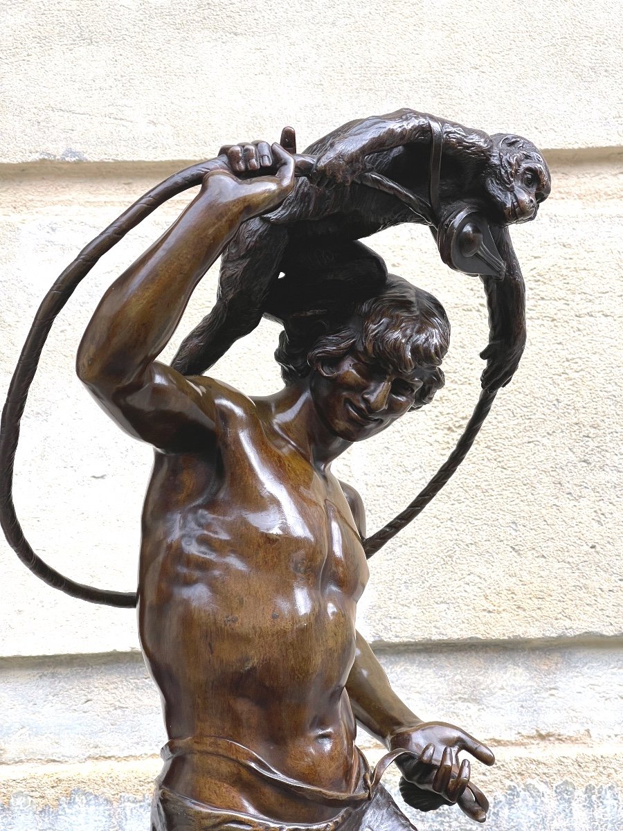 Sculpture en bronze "Monnaie de singe " de Rolard-photo-4