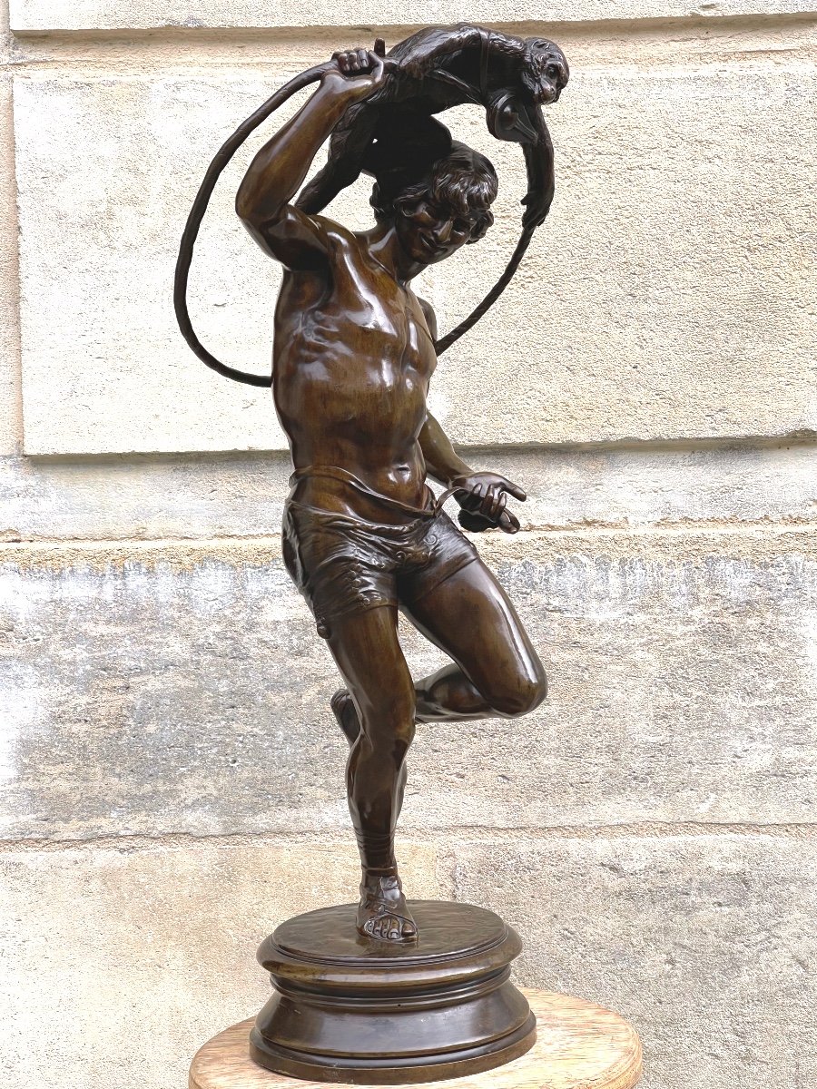 Sculpture en bronze "Monnaie de singe " de Rolard