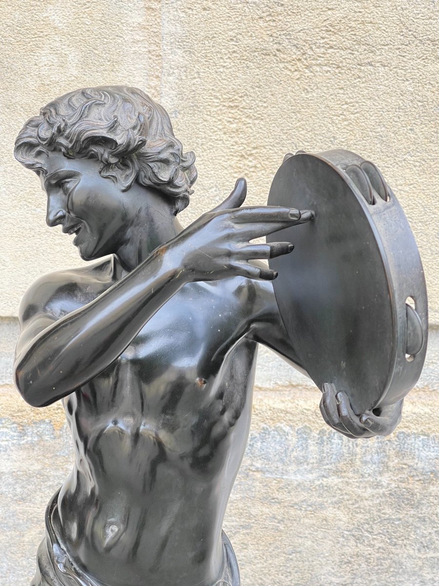 Sculpture En Bronze  " Le danseur de Saltarelle " de Sanson-photo-4