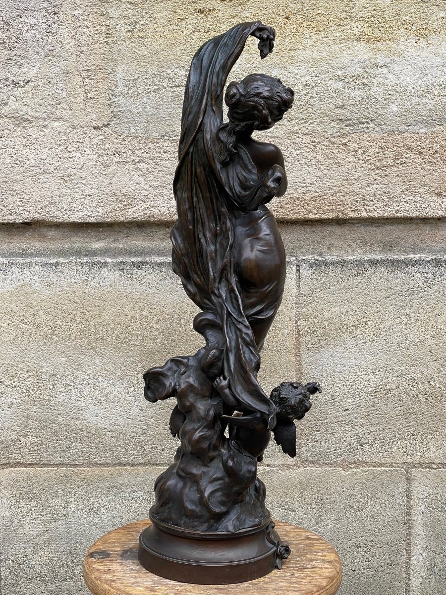 Sculpture En Bronze "Eglantine" De Moreau-photo-4