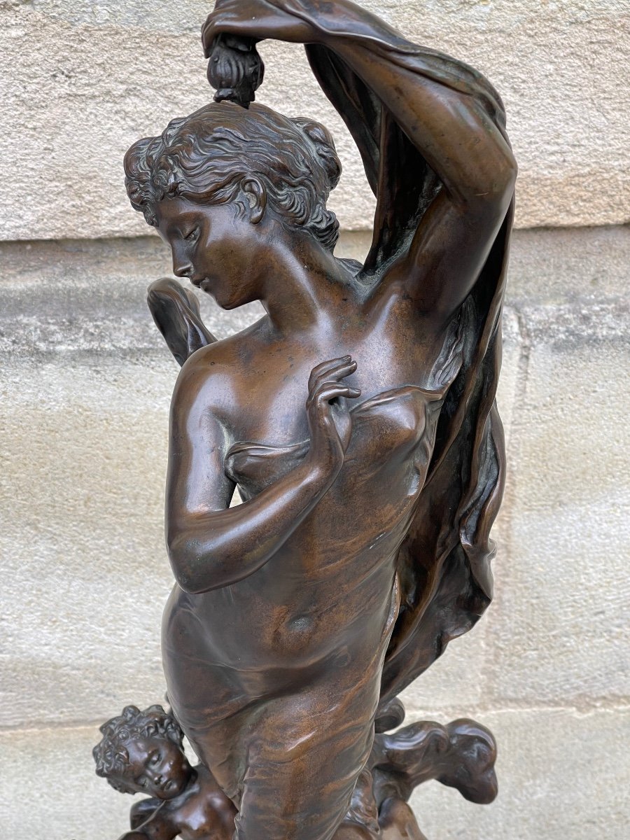 Sculpture En Bronze "Eglantine" De Moreau-photo-4