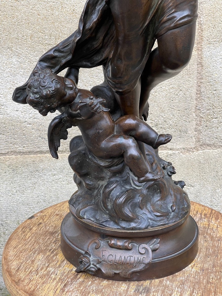 Sculpture En Bronze "Eglantine" De Moreau-photo-5
