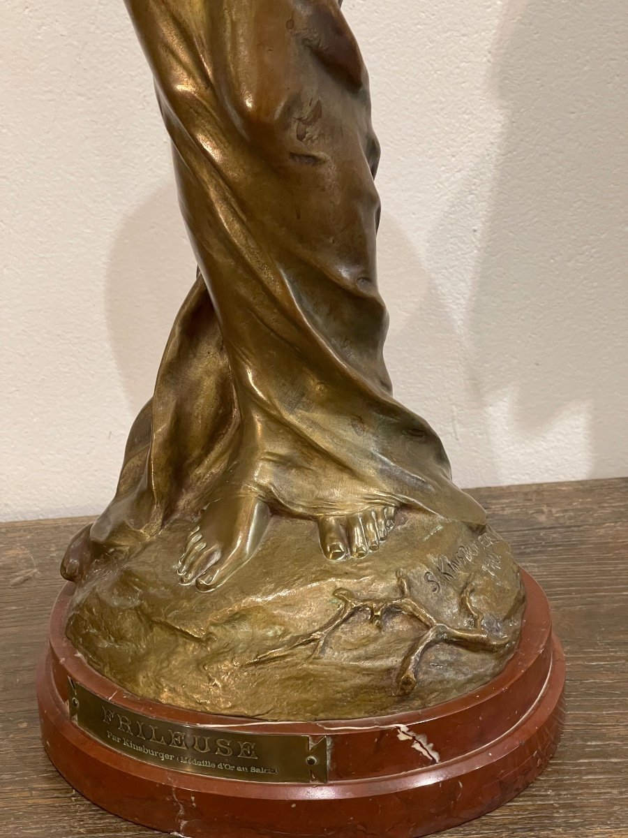 Sculpture En Bronze "Frileuse"de Kinsburger-photo-5