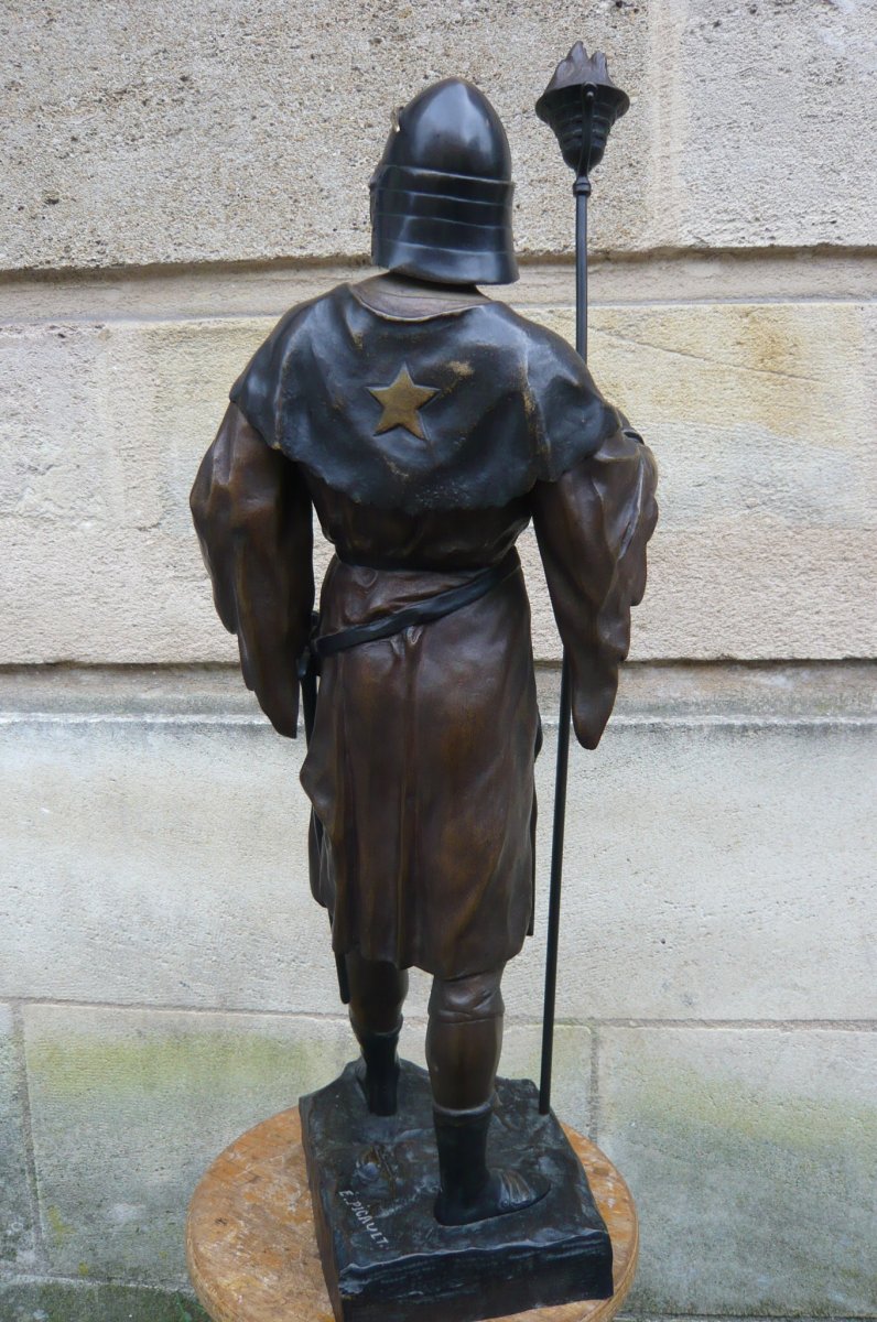 Grande Sculpture De Picault  "Veilleur de nuit"-photo-4