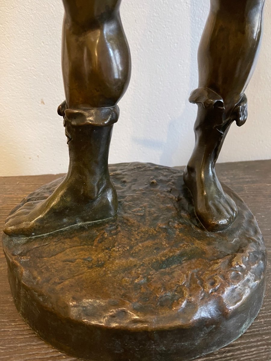 Sculpture en bronze  "Gaulois" de Emile Laporte-photo-7