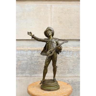 Bronze Sculpture " Figaro " By Auguste Moreau