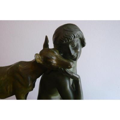 Sculpture en bronze de Morlon "Les deux amies"