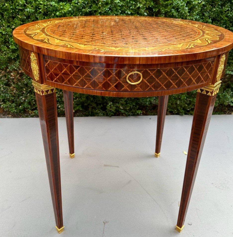 Louis XVI Style Pedestal Table 