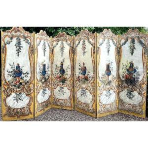 18th Century Screen With Six Leaves