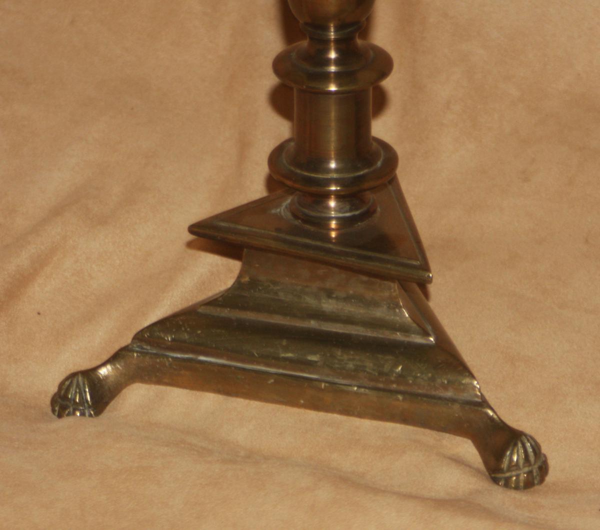 Candlesticks In Bronze, 17th Century Era-photo-3