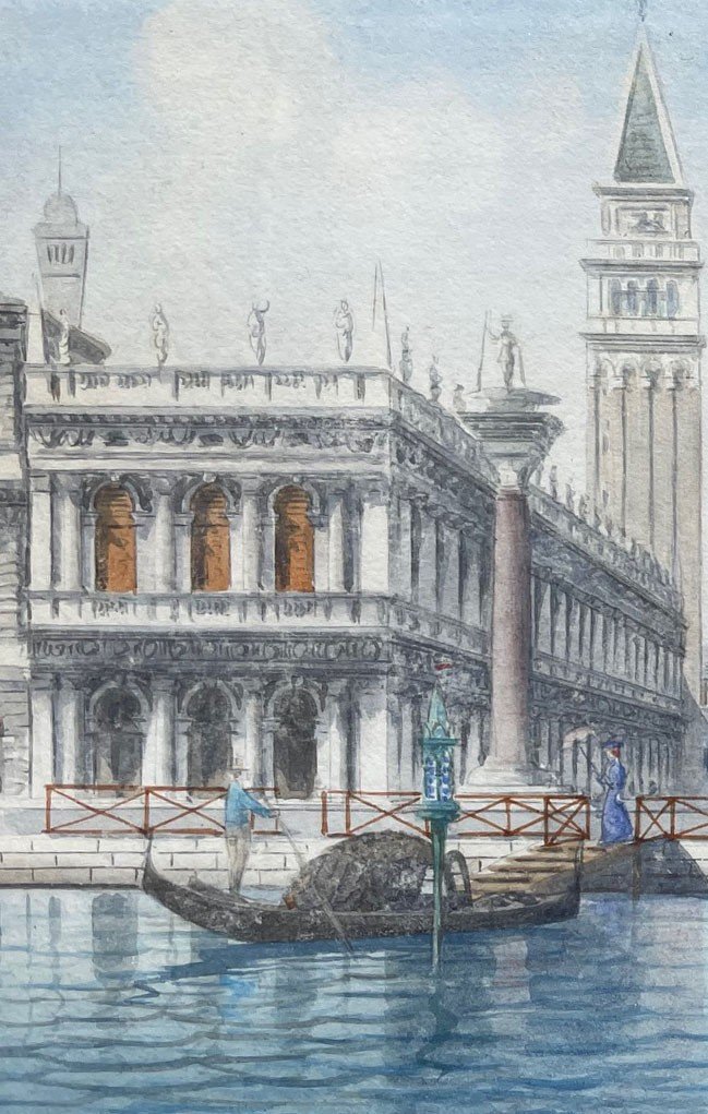 Watercolor Of Venice By Umberto Ongania-photo-3