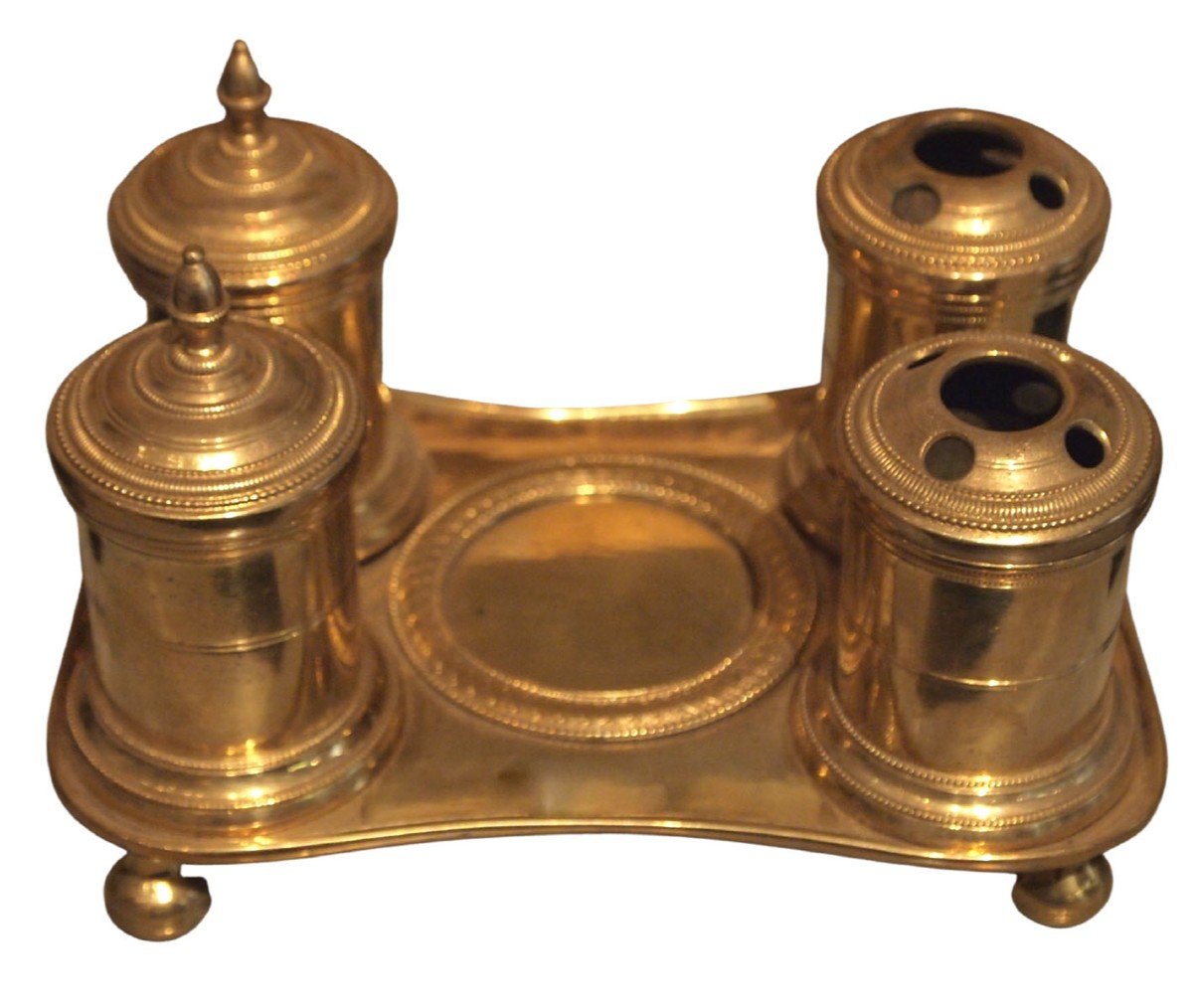 Inkwell In Bronze, Early 19th