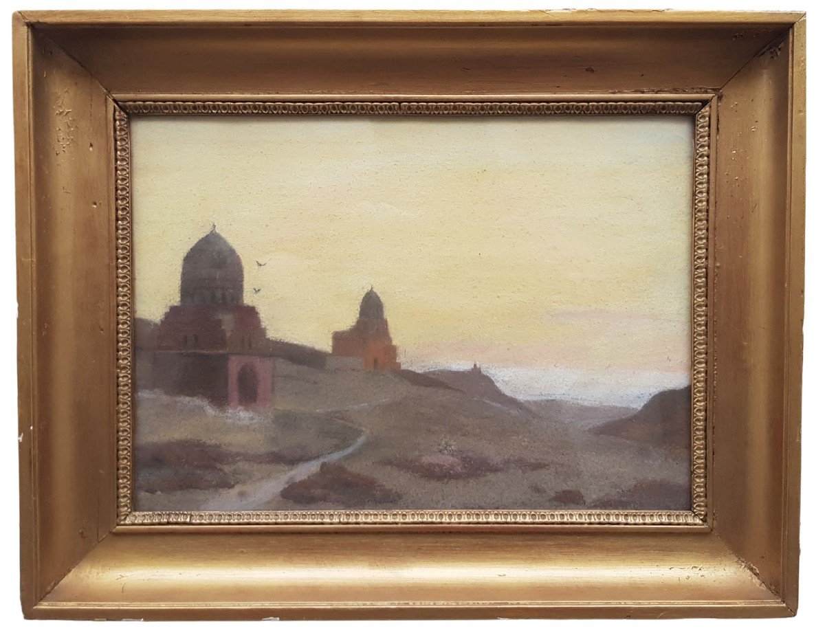 Pastel, Around Cairo, Attributed To Horace Van Ruith