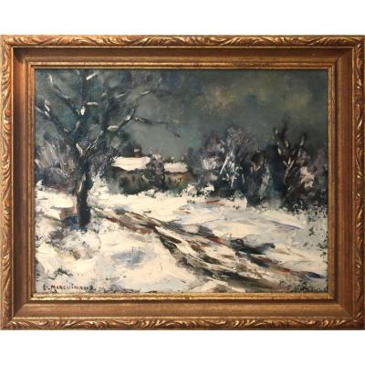 Paysage De Neige Par Ernest Marguinaud