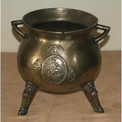 Three Feet Cauldron Emblazoned, 17th Century