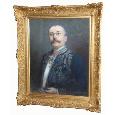 Portrait Of Man By Auguste Berthon, Signed And Dated 1905