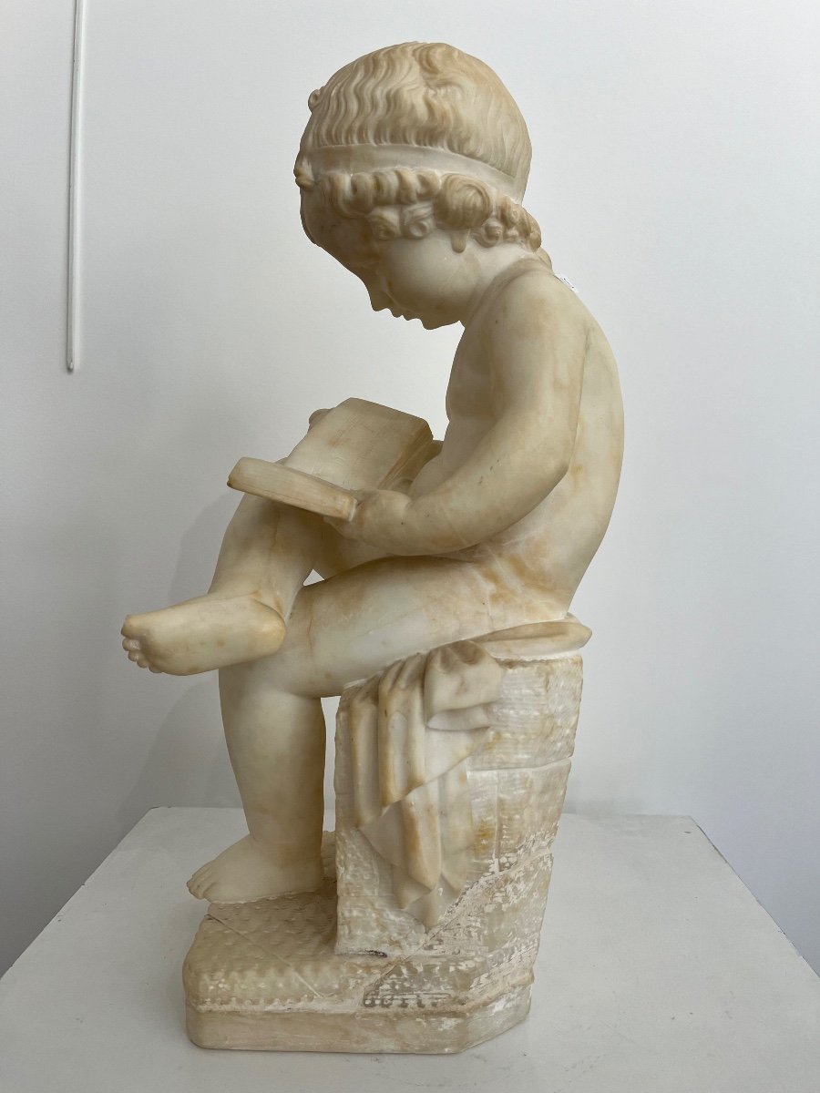 Child Reading In Carrara Marble -photo-3