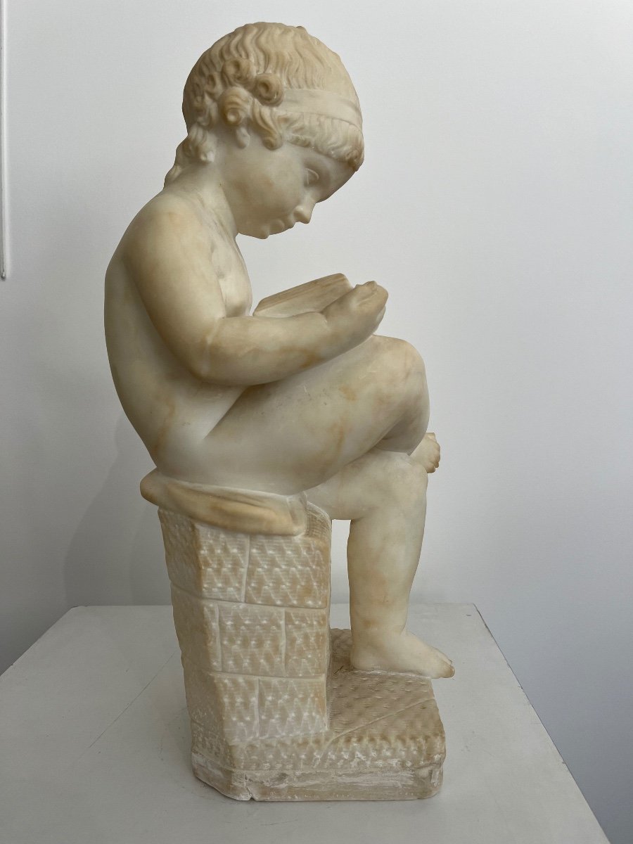 Child Reading In Carrara Marble -photo-4