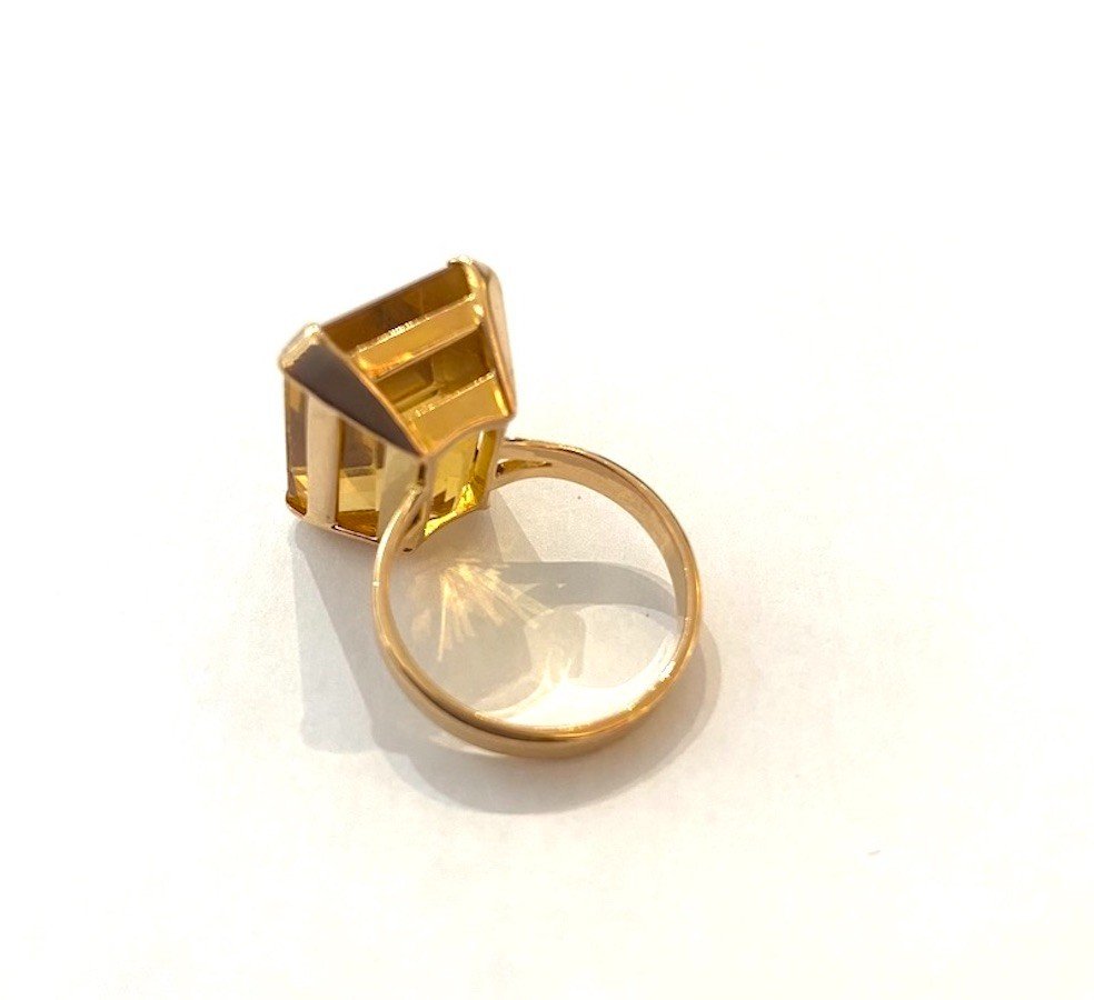 Gold Ring Set With A Topaz-photo-2