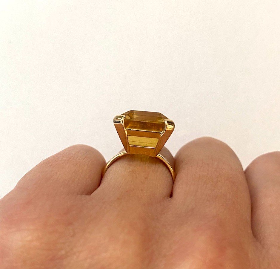 Gold Ring Set With A Topaz-photo-4