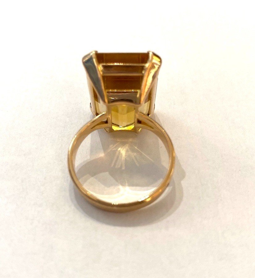 Gold Ring Set With A Topaz-photo-2