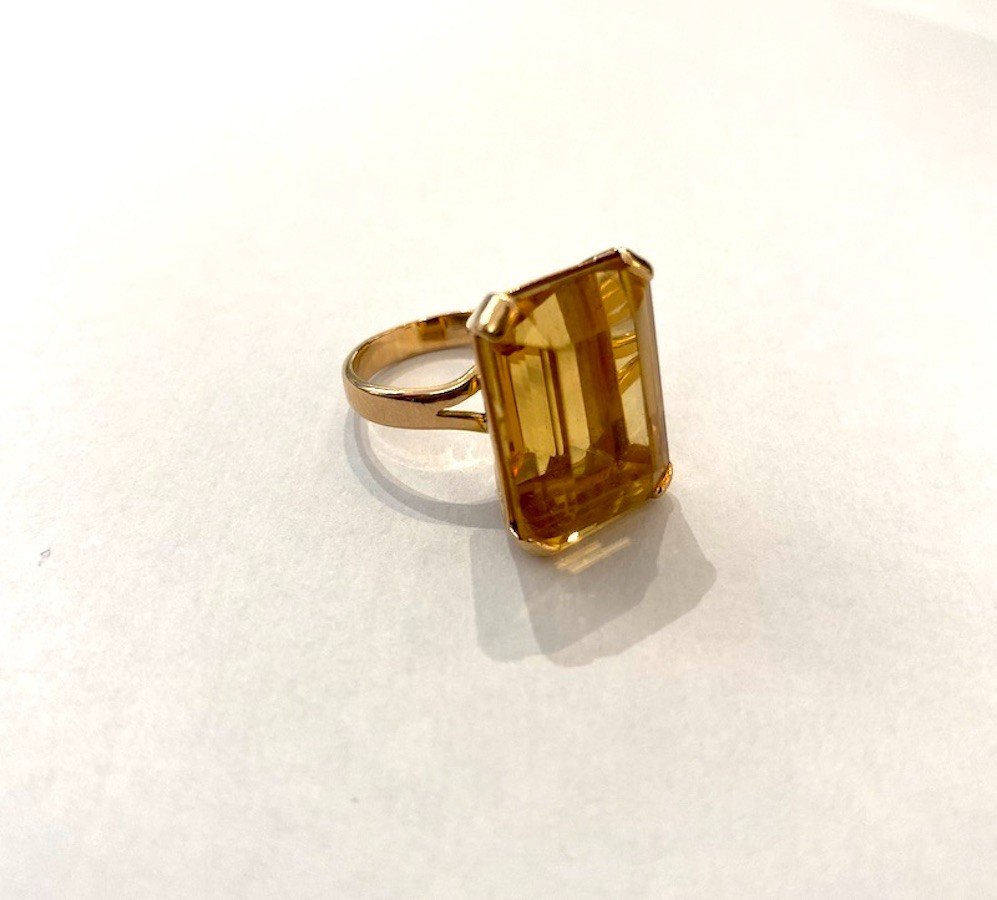 Gold Ring Set With A Topaz-photo-4