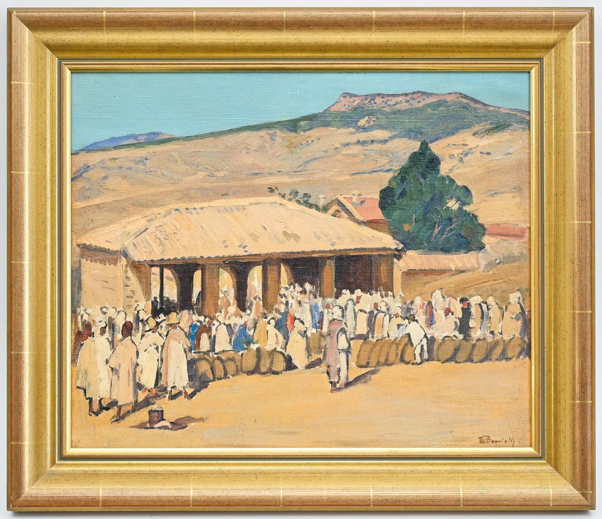 Maurice BOUVIOLLE (1893-1971) "Marché à Boghari"