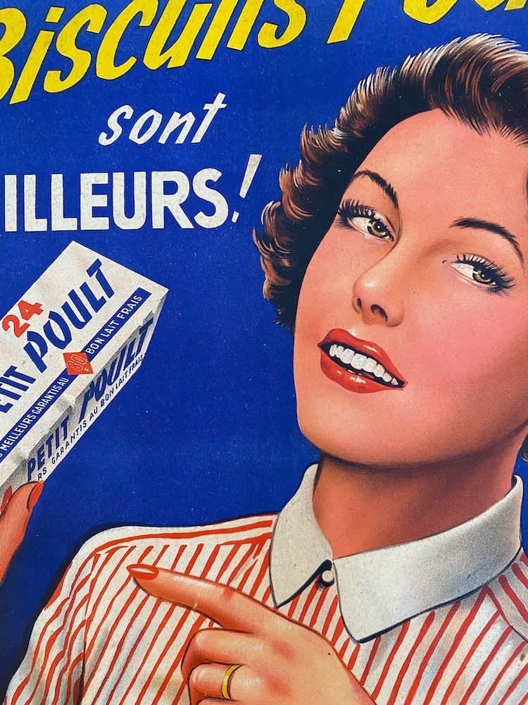 Old Advertising Poster Biscuit Poult -photo-2