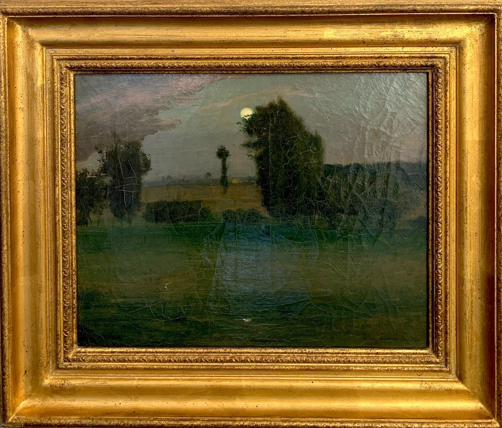 Raoul André Ulmann (1867-1941) "Clair de lune sur la campagne"