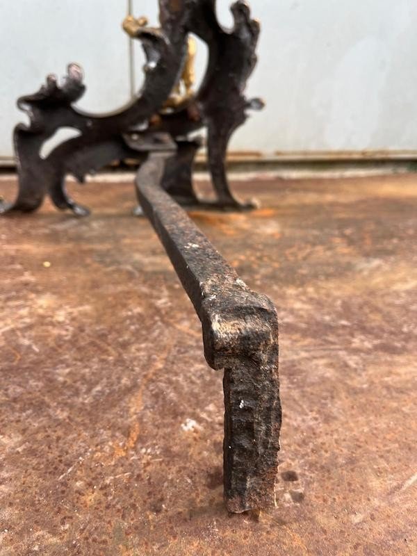 Pair Of 18th Century Bronze Andirons-photo-6