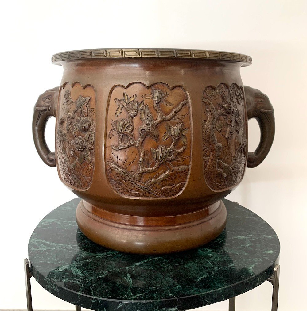 Japanese Bronze Cachepot