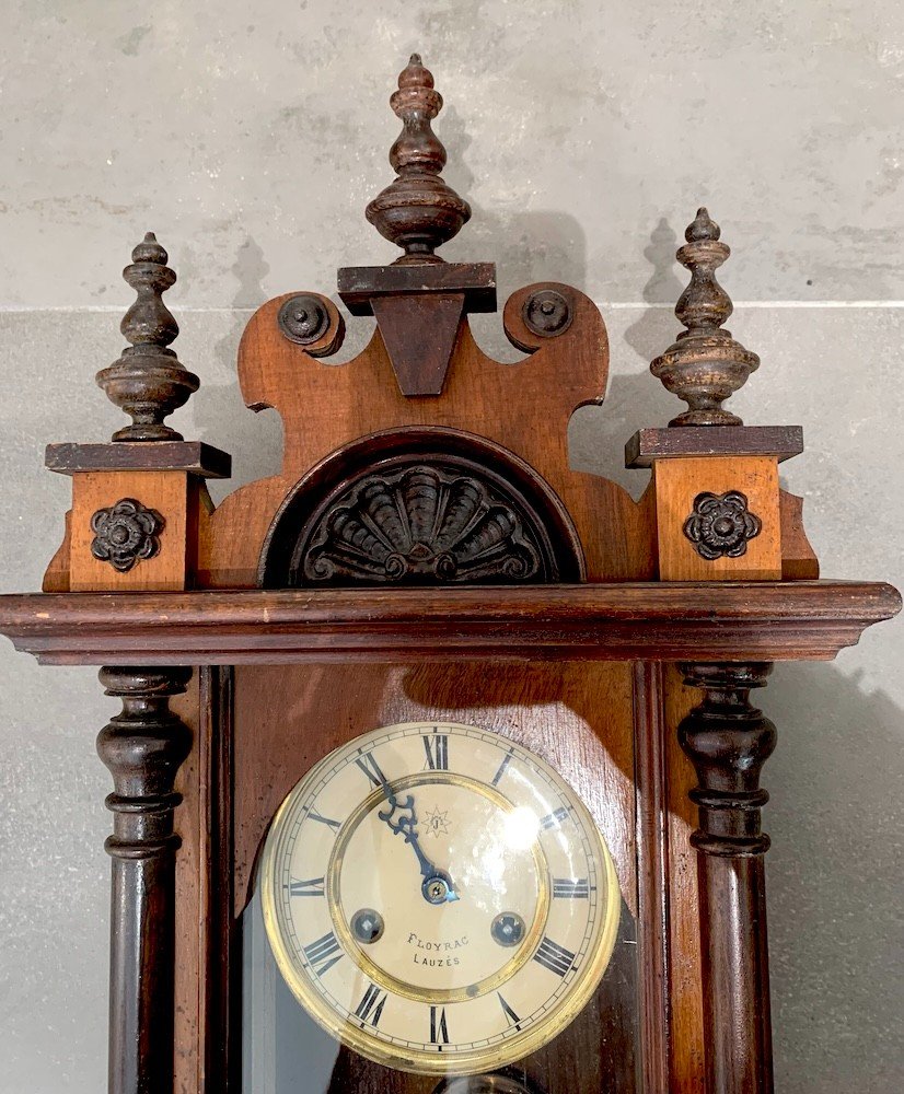 Wooden Wall Clock By Junghans - Period 1900-photo-3