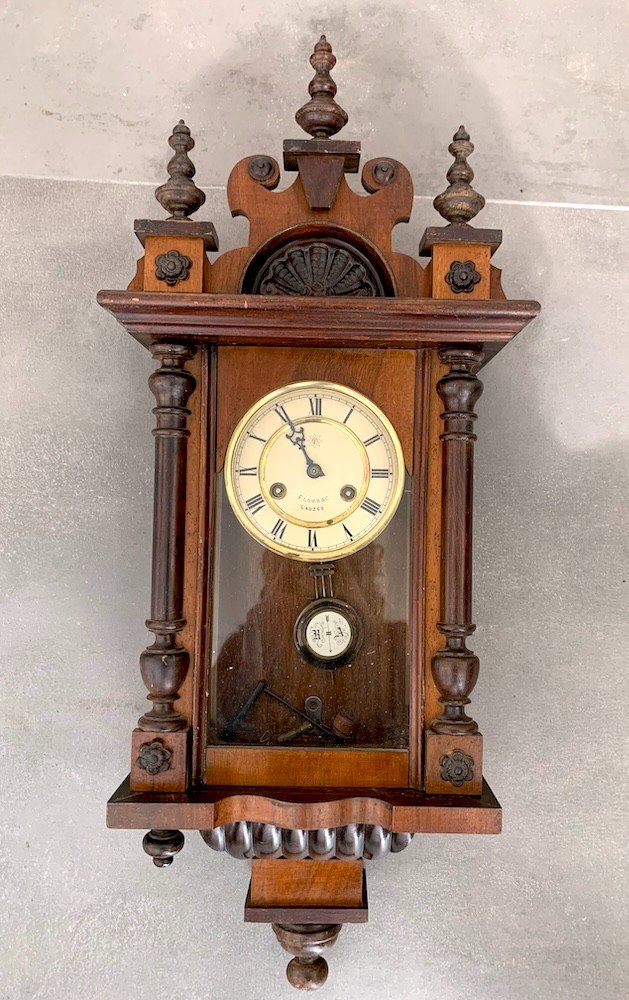 Wooden Wall Clock By Junghans - Period 1900