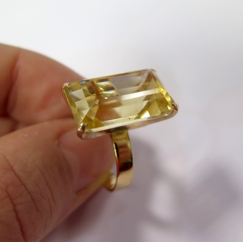 Gold Ring With A Citrine Stone-photo-3