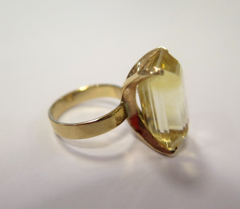 Gold Ring With A Citrine Stone