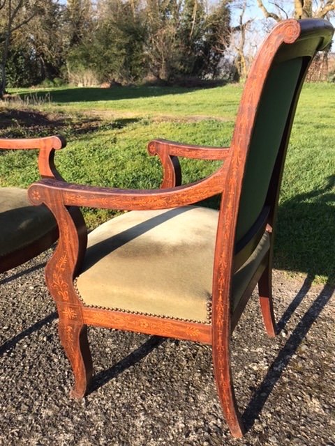 Pair Of Charles X Armchairs-photo-1